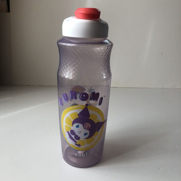 Zak! Sanrio Kuromi on a Lemon 30 Ounce Clear Water Bottle - Picture 2 of 12